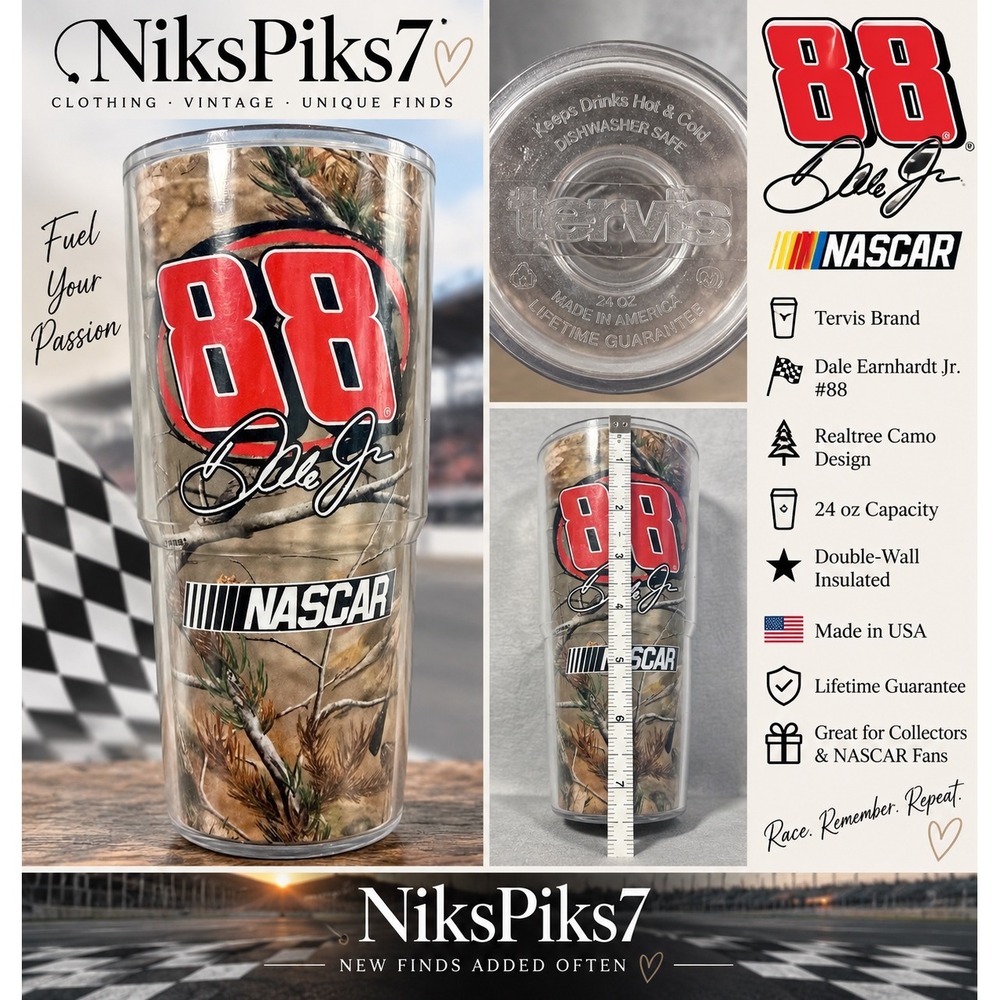 Tervis Dale Earnhardt Jr #88 NASCAR Realtree Camo 24 oz Tumbler Cup USA